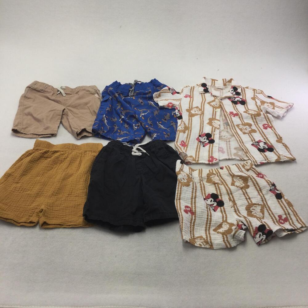 Shorts And Shirt Lot Boys Size 6-7 Mixed Brands Disney Mickey Mouse Lot 6